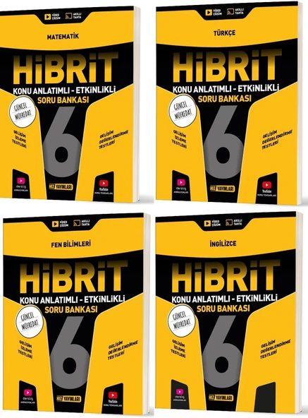 Hız 2026 6. Sınıf Matematik Türkçe Fen İngilizce Hibrit - Konu Seti 4 Kitap ürün görseli 1
