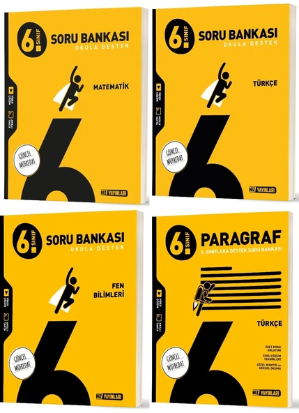 Hız 2026 6. Sınıf Matematik Türkçe Fen Paragraf Soru Bankası Seti 4 Kitap ürün görseli 1
