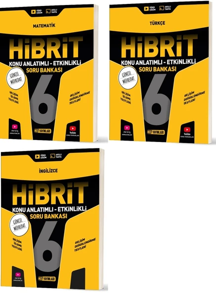 Hız 2026 6. Sınıf Matematik + Türkçe + İngilizce Hibrit - Konu Seti 3 Kitap ürün görseli 1