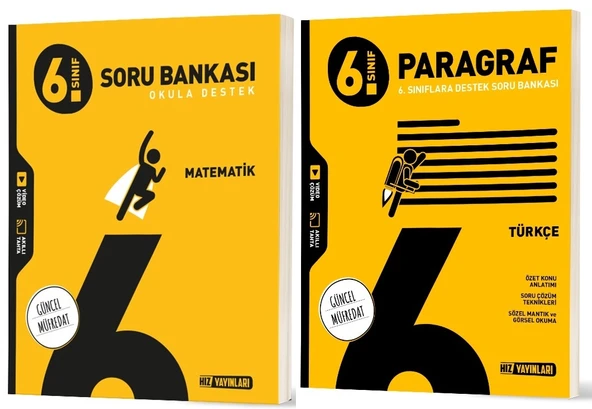 Hız 2026 6. Sınıf Matematik + Paragraf Soru Bankası Seti 2 Kitap ürün görseli 1