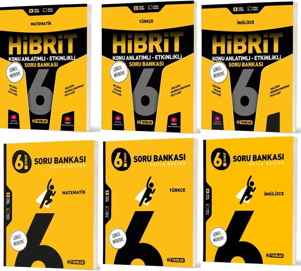 Hız 2026 6. Sınıf Matematik + Türkçe + İngilizce Soru + Hibrit - Konu Seti 6 Kitap ürün görseli 1