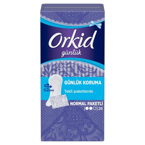 Orkid Günlük Ped Normal 28 Li Mor Paket ürün görseli 1