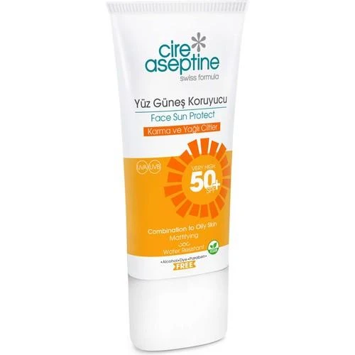 Cire Aseptine Yüz Güneş Koruyucu Krem Spf 50+ 50ml Karma Yağlı Ciltler ürün görseli 1