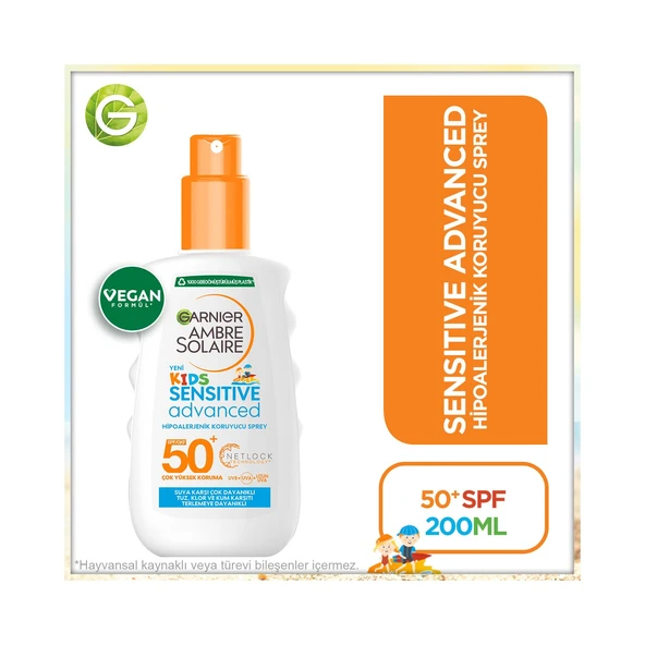 Garnıer Ambre Solaıre Kids Güneş Koruyucu Sprey Spf 50 200 Ml ürün görseli 1