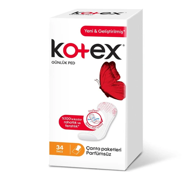 Kotex Günlük Ped Lıghtdays 34 Lü Parfümsüz ürün görseli 1
