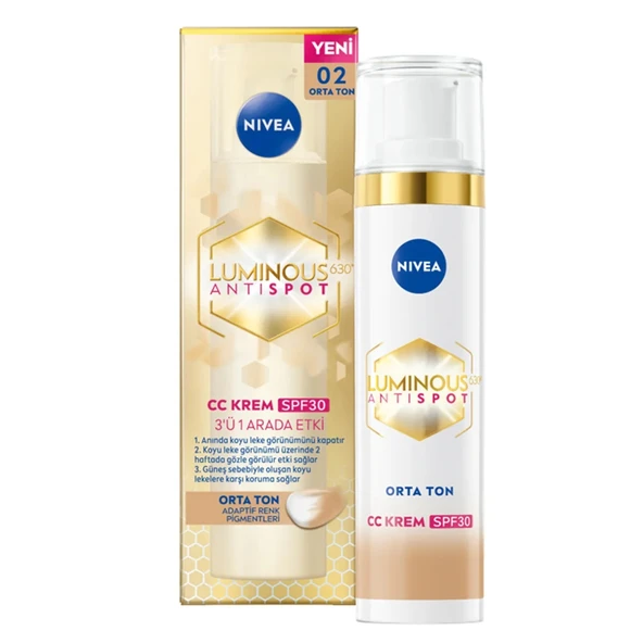 Nıvea Lumınous Antispot Cc Krem Orta Ton 40 Ml ürün görseli 1