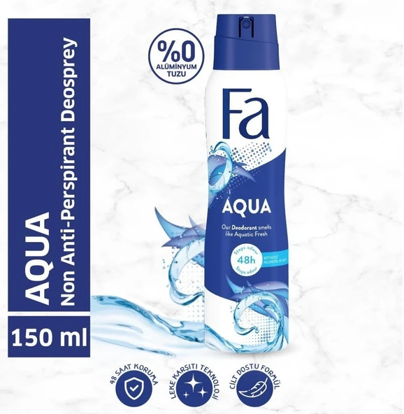 Fa Aqua Bayan Deodorant 150 Ml Yeni Ambalaj ürün görseli 1