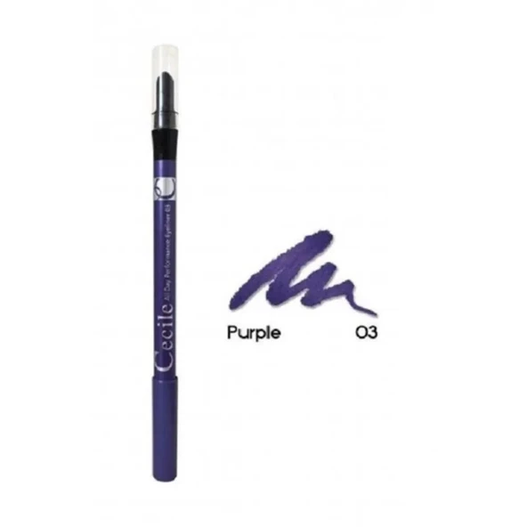 Cecile All Day Performance Eyeliner 03 Purple ürün görseli 1