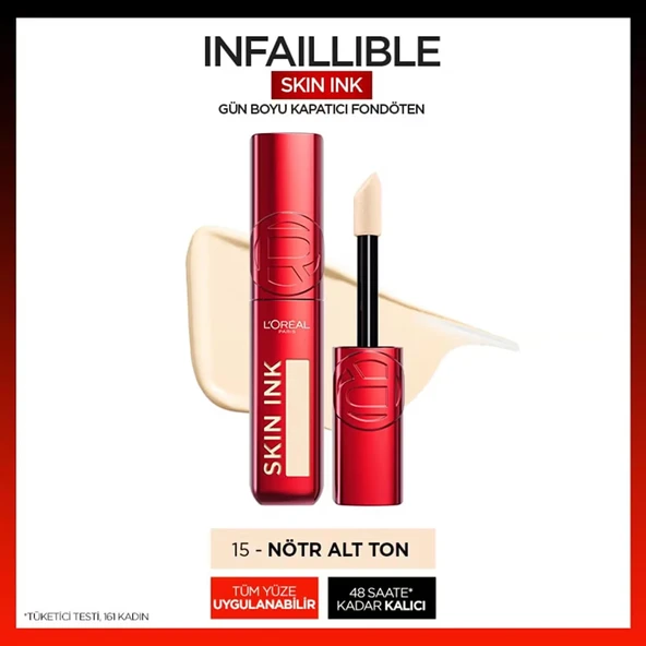 Loreal Parıs Skın Ink Kapatıcı Fondöten 15 Neutral ürün görseli 1