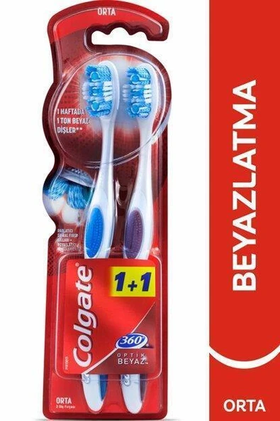 Colgate Optik Beyaz 360 1+1 Diş Fırçası ürün görseli 1
