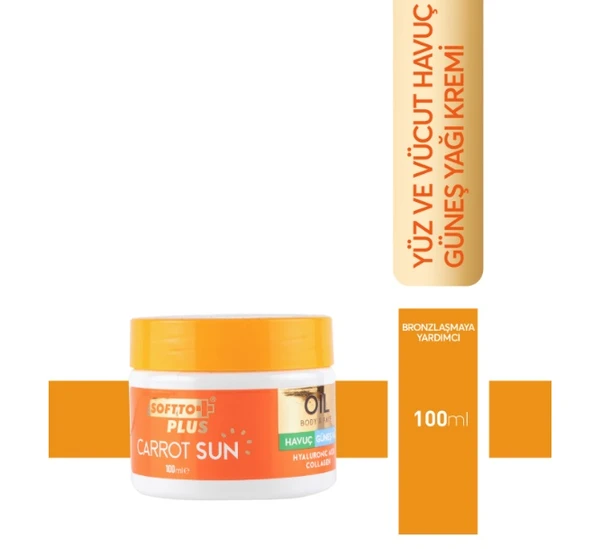 Softto Plus Carrot Sun Kavanoz Güneş Yağı 100 Ml ürün görseli 1