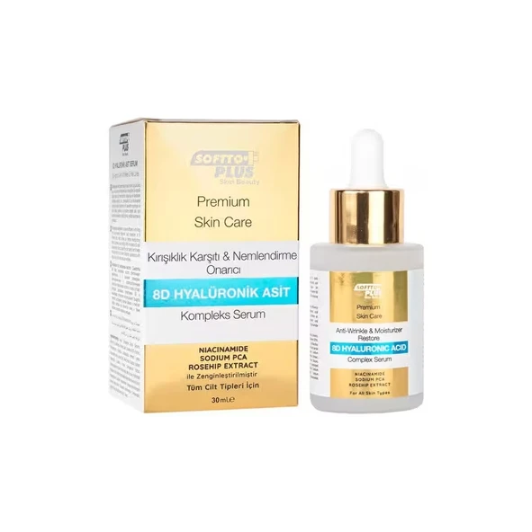 Softto Plus Premium Kırışık Karşıtı Serum Hyalüronik Asit 30 Ml ürün görseli 1