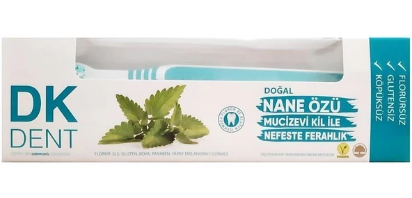 Dermokil Dk Dent Diş Macunu Nane Özlü 75 Ml Fırça Hediyeli ürün görseli 1