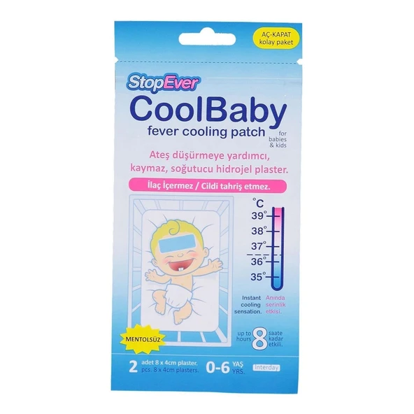 Stopever Cool Baby Ateş Düşürücü Soğutucu Hidrojel Plaster ürün görseli 1