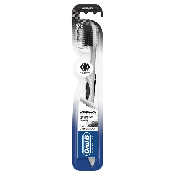 Oral B Pro Health Charcoal Sensıtıve Crıss Cross Diş Fırçası Extra Soft ürün görseli 1