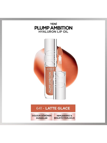 Loreal Parıs Plump Ambıtıon Hyaluron Lıp Oıl 641 Latte Glace ürün görseli 1