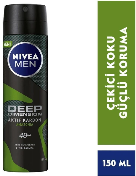 Nıvea Men Deodorant Deep Dımensıon Amazonıa Erkek Sprey 150 Ml ürün görseli 1