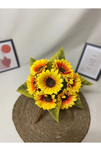 Yapay Ayçiçeği Demeti 7 Dallı 25 Cm 1.Kalite ürün görseli 1