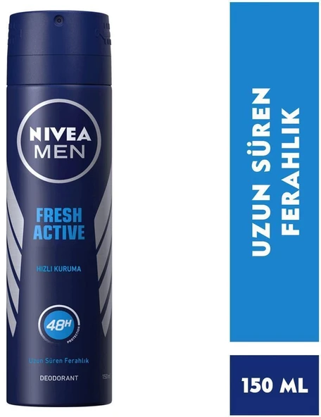 Nıvea Men Deodorant Fresh Actıve Erkek Sprey 150 Ml ürün görseli 1
