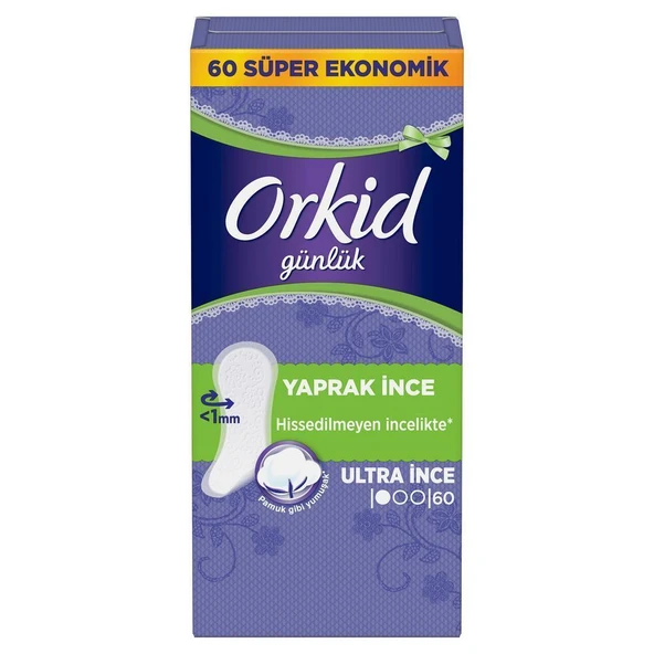 Orkid Günlük Ped Yaprak 60 Lı Parfümsüz ürün görseli 1