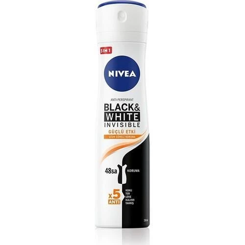 Nıvea Deodorant Invısıble Black Whıte 5x Güçlü Etki Bayan Sprey 150 Ml ürün görseli 1