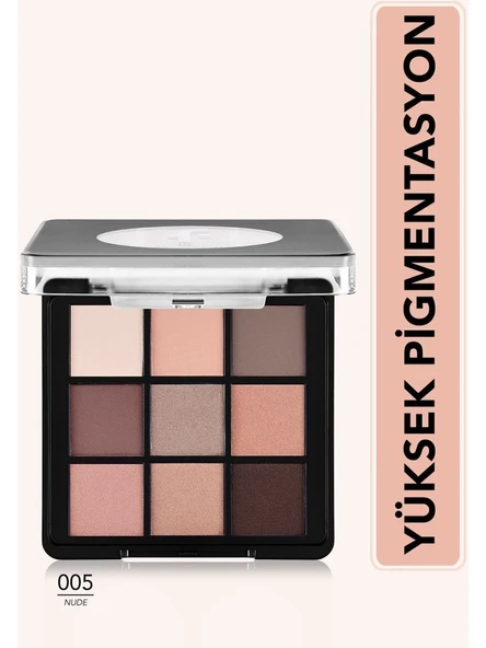 Flormar Eyeshadow Palet 9 Lu Far 005 Nude Dude ürün görseli 1