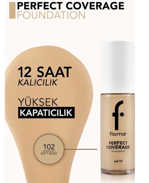 Flormar Perfect Covarage Fondeten No.102 Yeni ürün görseli 1