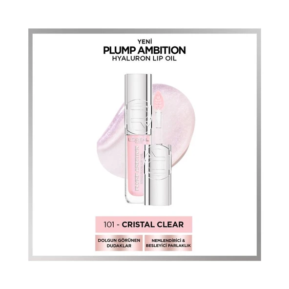 Loreal Parıs Plump Ambıtıon Hyaluron Lıp Oıl 101 Crıstal Clear ürün görseli 1