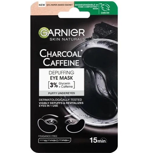 Garnier Charcoal Caffeıne Göz Şişliğine Karşı Göz Kağıt Maskesi ürün görseli 1