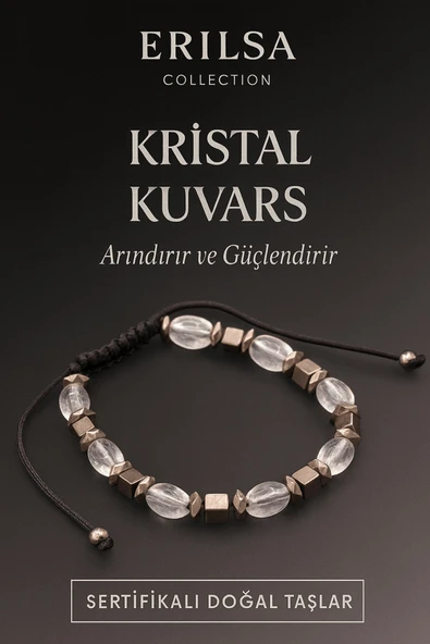 Sertifikalı Kristal Kuvars Doğal Taş Bileklik – Arındırıcı ve Güçlendirici Enerji ürün görseli 1