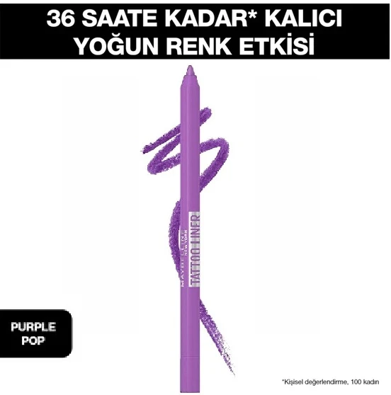Maybellıne Tattoo Lıner Jel Göz Kalemi 801 Purple Pop ürün görseli 1