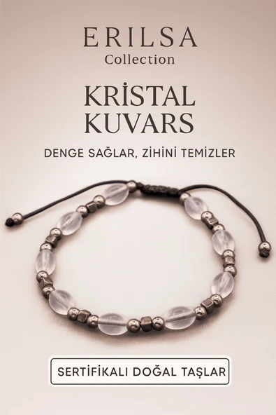 Sertifikalı Ham Kristal Kuvars Taşı Bileklik – Zihni Temizler, Enerji Dengeleyici ürün görseli 1