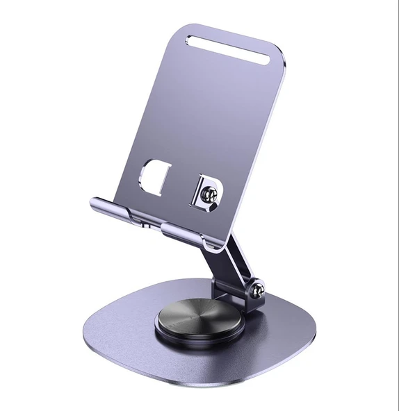 FitPlus K72 Metal 360 Döner Katlanır Masaüstü Telefon ve Tablet Standı ürün görseli 1