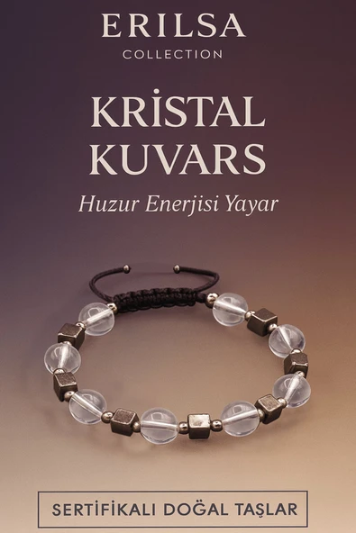 Sertifikalı Kristal Kuvars Taşı Bileklik – Huzur Enerjisi Yayan Doğal Taş ürün görseli 1