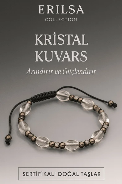 Sertifikalı Kristal Kuvars Doğal Taş Bileklik – Arındırır ve Güçlendirir ürün görseli 1