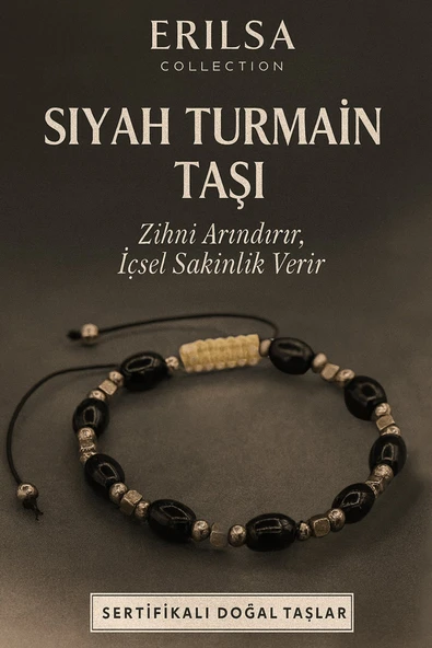 Sertifikalı Siyah Turmalin Taşı Bileklik - Zihni Arındıran ve İçsel Sakinlik Sağlayan Takı ürün görseli 1