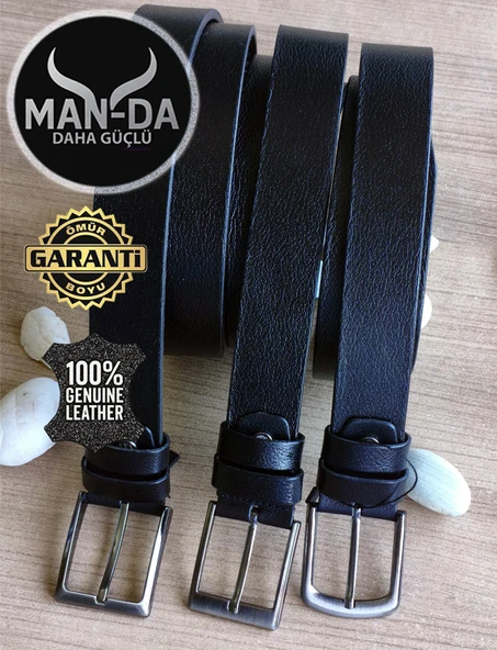 Manda Derisi Kemer (Siyah) - Resim 4