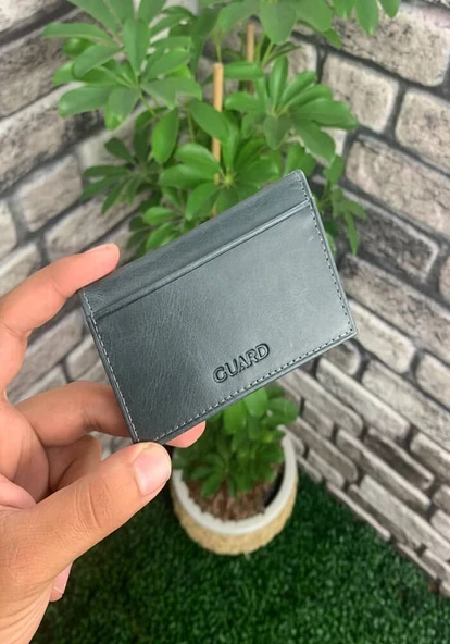Guard Antik Siyah Hakiki Deri Kartlık Erkek / Kadın P1169 ürün görseli 1
