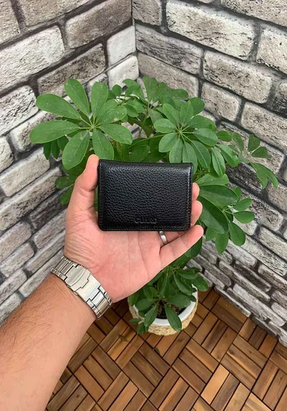 Guard Mıknatıslı Küçük Boy Siyah Hakiki Deri Kartlık/Kartvizitlik Erkek / Kadın P131 ürün görseli 1