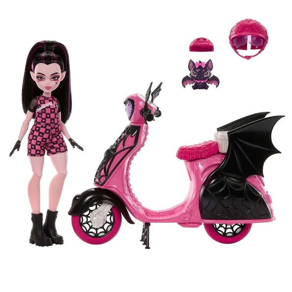 Orjinal Monster High Vamptastic Scooter Draculaura - Resim 5