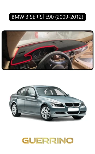 BMW 3 SERİSİ E90 2009-2012TORPİDO KORUMA KILIFI SİYAH KENAR ürün görseli 1