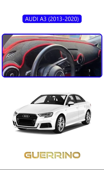 AUDİ A3 (2013-2020)TORPİDO KORUMA KILIFI MAVİ KENAR ürün görseli 1