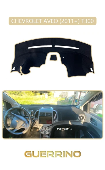 CHEVROLET AVEO 2011+ T300TORPİDO KORUMA KILIFI BEJ KENAR ürün görseli 1