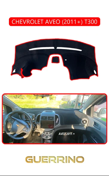 CHEVROLET AVEO 2011+ T300TORPİDO KORUMA KILIFI KIRMIZI KENAR ürün görseli 1