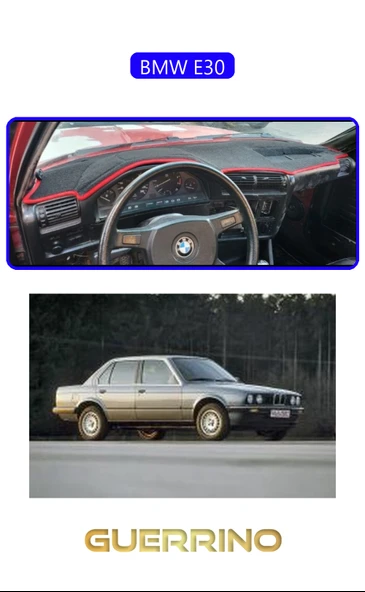 BMW E30TORPİDO KORUMA KILIFI MAVİ KENAR ürün görseli 1