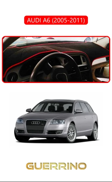AUDI A6 (2005-2011) TORPİDO KORUMA KILIFI KIRMIZI KENAR ürün görseli 1