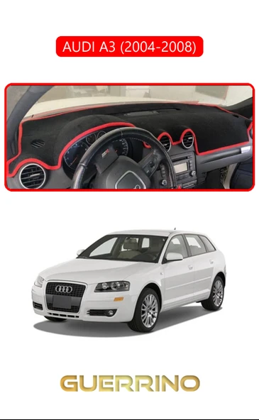 AUDI A3 (2004-2008)TORPİDO KORUMA KILIFI KIRMIZI KENAR ürün görseli 1