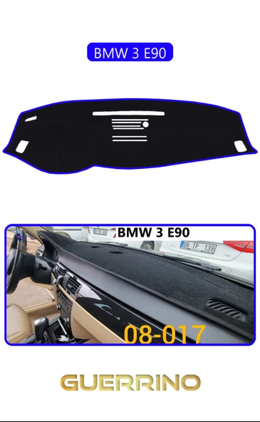 BMW 3 E90TORPİDO KORUMA KILIFI MAVİ KENAR ürün görseli 1