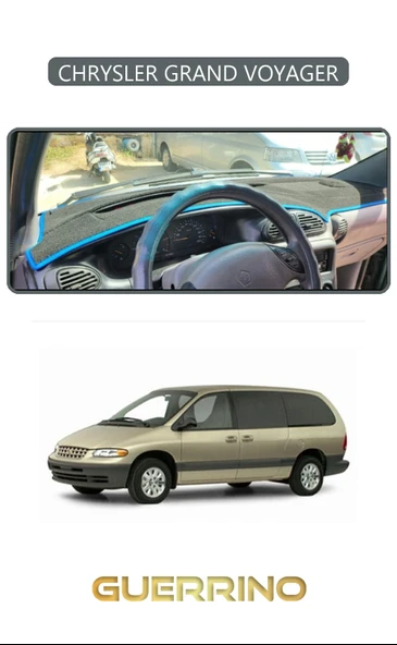 CHRYSLER GRAND VOYAGER 2002-2006TORPİDO KORUMA KILIFI GRİ KENAR ürün görseli 1