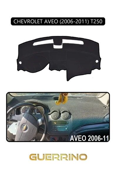 CHEVROLET AVEO 2006-2011 T250TORPİDO KORUMA KILIFI SİYAH KENAR ürün görseli 1